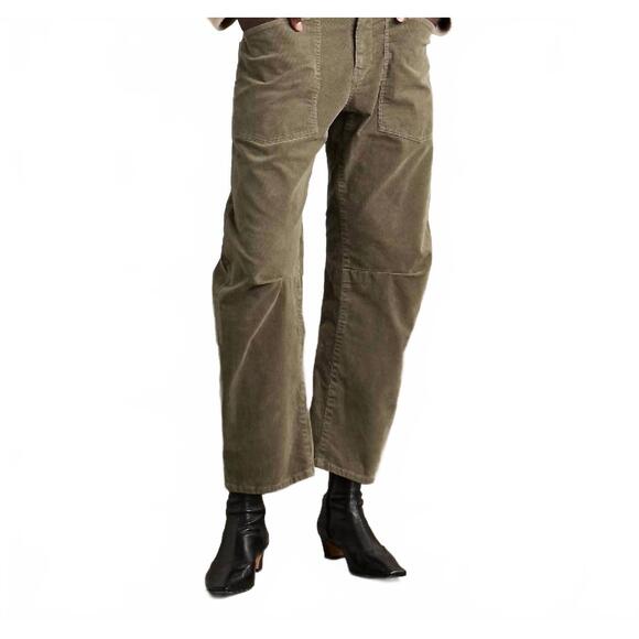 NEW NILI LOTAN shon corduroy pant in army grey - Picture 3 of 4